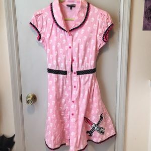 Sourpuss Skull Mechanic Dress